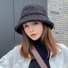 Унисекс ведерные шапки из овечьей шерсти для женщин и мужчин, зимние, для улицы, с козырьком, панама, модная шапка-рыбак, утолщенная, теплая