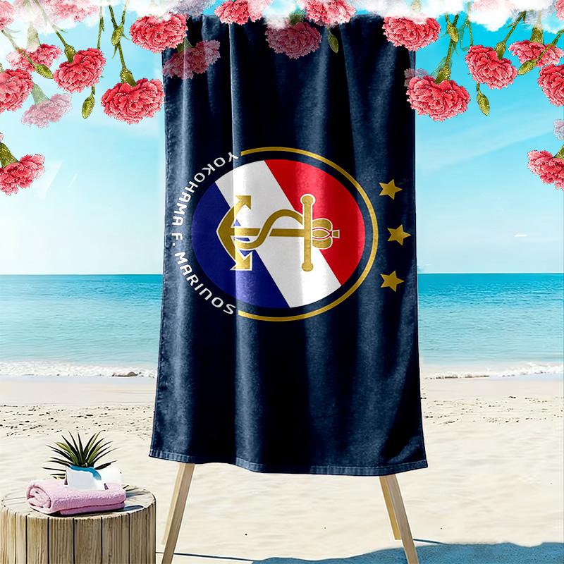 Yokohama F·Marinos Print Beach Towel, Large Soft Quick Dry Towel for Beach Camping Swimming