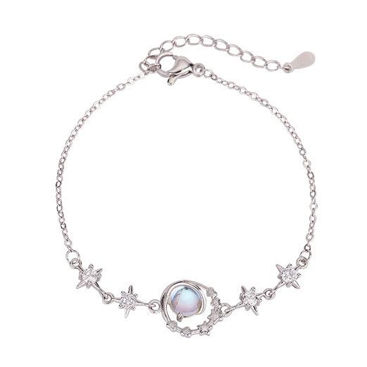 Planet Moonstone Bracelet Women'S Light Luxury Niche Exquisite Girlfriend Jewelry Gift