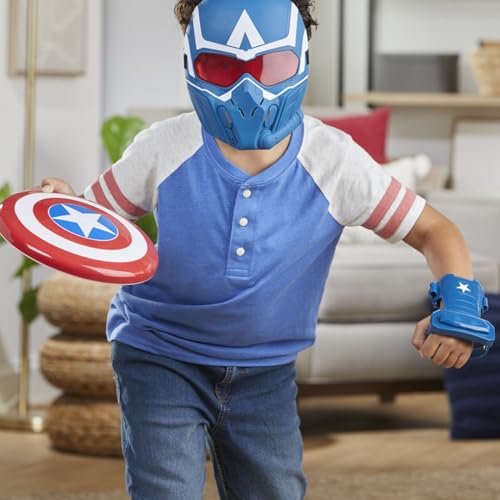 Hasbro MARVEL Капитан Америка: Набор для ролевой игры «О дивный новый мир»: маска, щит, перчатка, игрушки супергероев для детей от 5 лет F9305 Оригинальный продукт