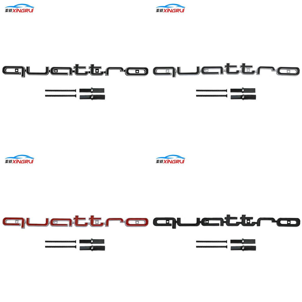 Эмблема на капот в стиле RS Quattro, Хромированная эмблема на переднюю решетку, Аксессуар для экстерьера автомобиля