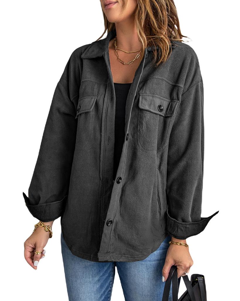 Azura Exchange Buttoned Shirt Jacket