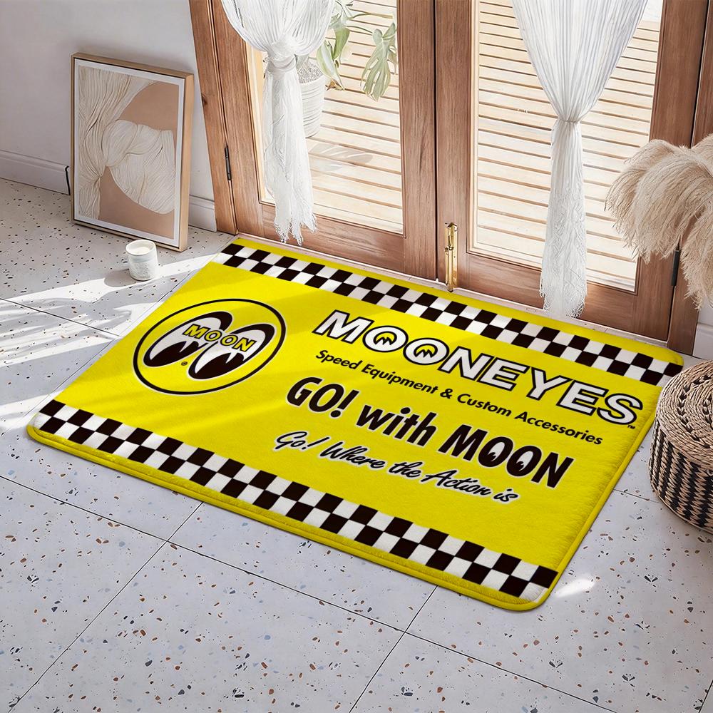 Small M MooneyesS Floor Mat Eco Flannel Doormat Non Slip Odorless Indoor Floor Rug Soft Short Plush Home Mat