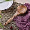 Water Spoon Wooden Large Soup Spoon Porridge Scoop Rice Spoon Solid Wood Bamboo Handle Bath Water Ladle