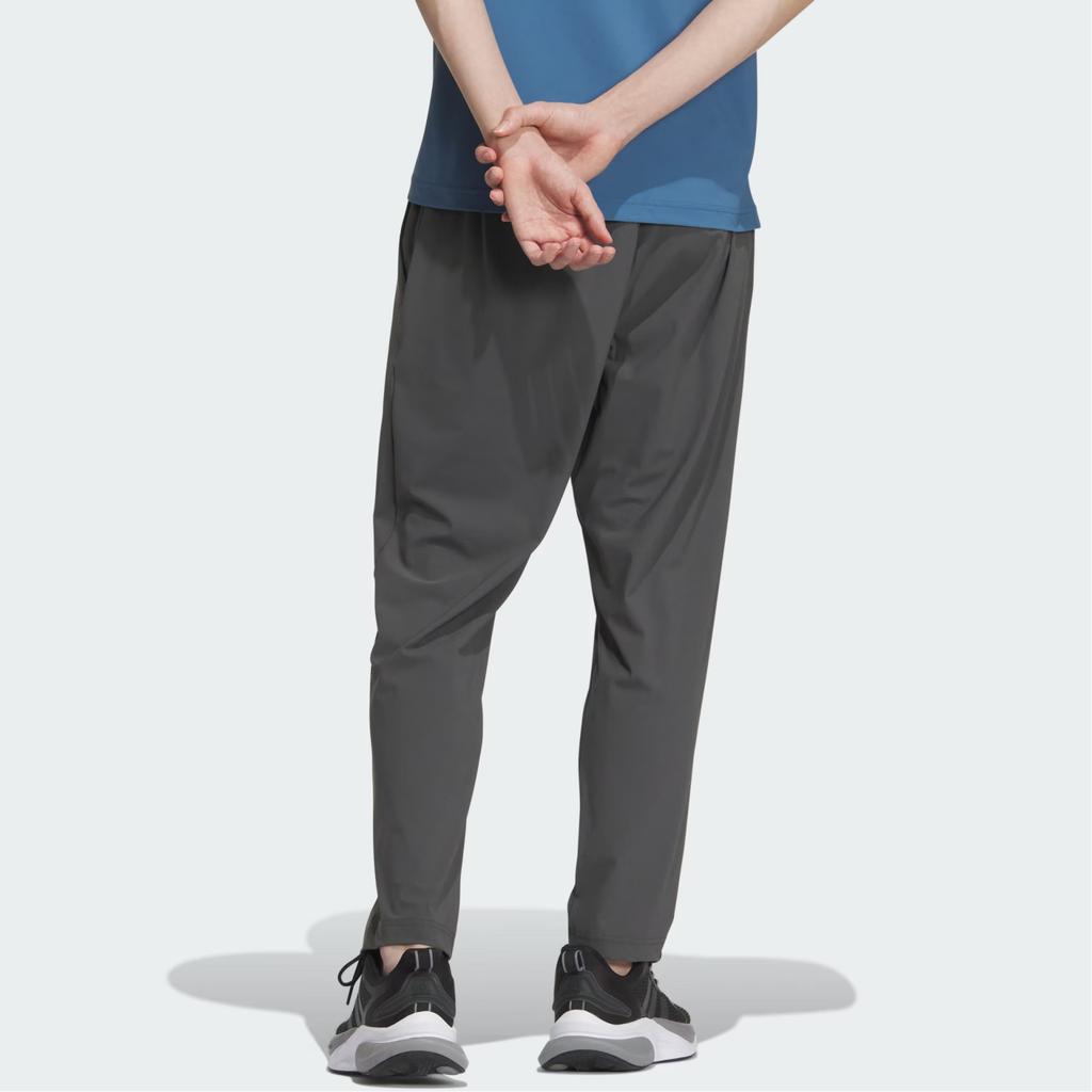Adidas Essentials Cotton Knit Pants Men Bottoms Solid-Dark-Grey IT4334
