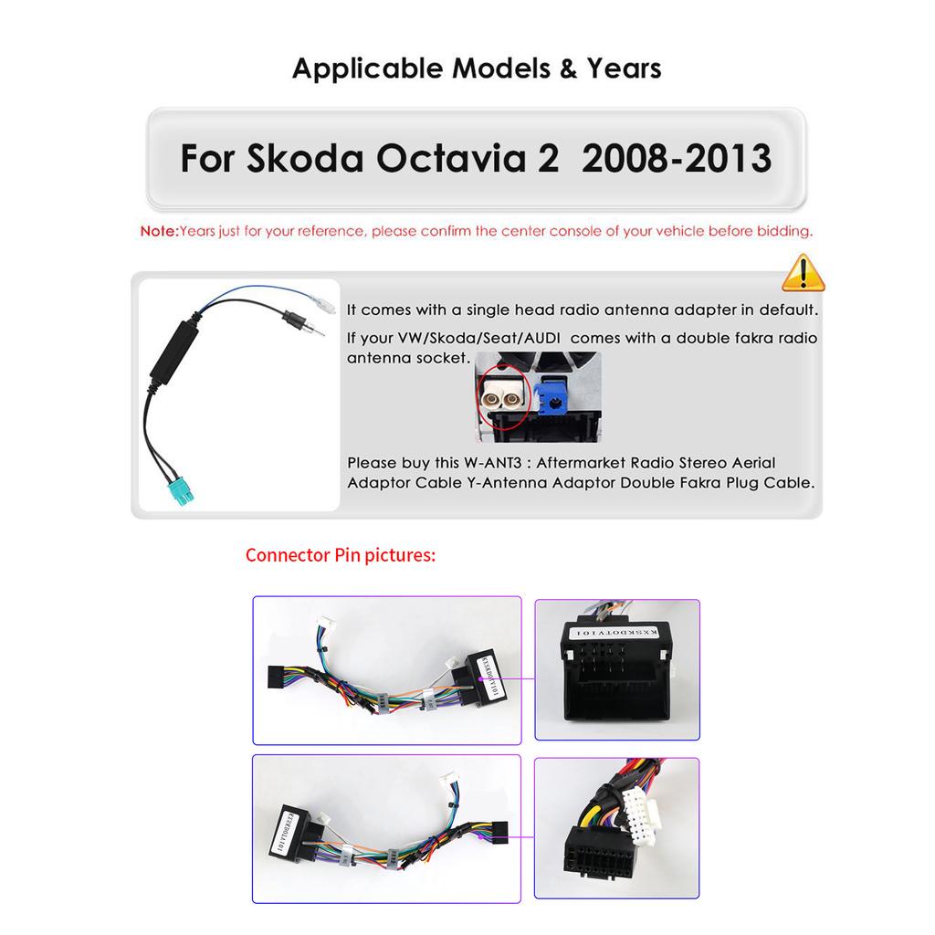 Hizpo 10.1 Carplay 4G 2Din Android 13 Автомобильное радио для Skoda Octavia 2 2008 - 2013 Мультимедийный видеоплеер GPS DSP Авторадио RDS ПК Интеллектуальный экран