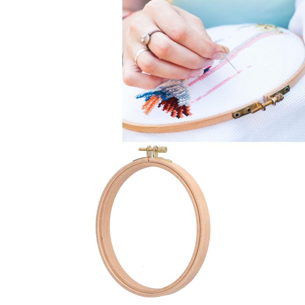 2pcs Beech Wood Cross Stitch Hoop 6 Inch Embroidery Frame Wooden Embroidery Hoop For Art Craft
