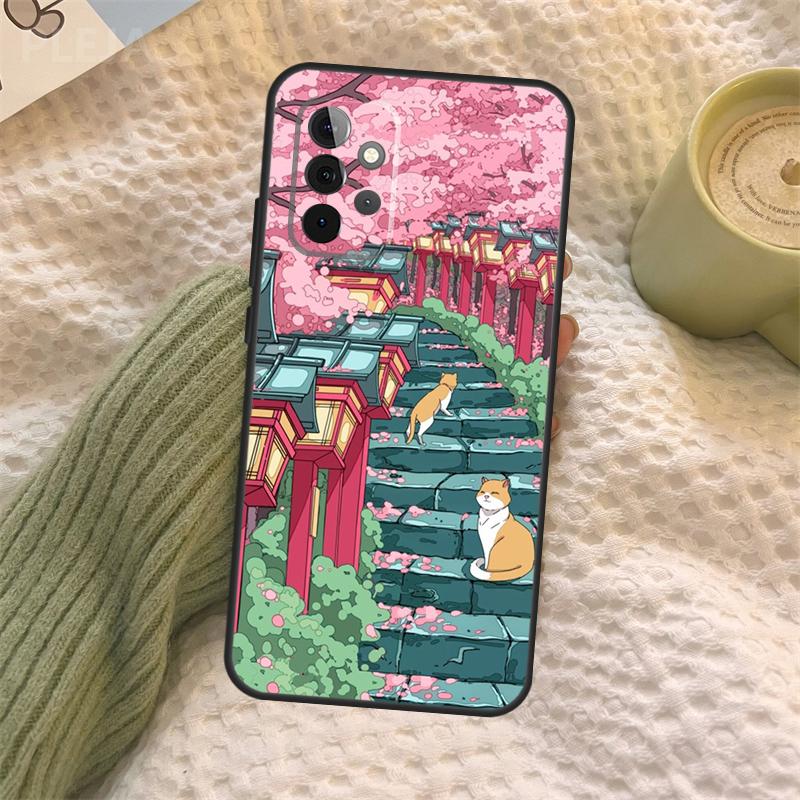 Чехол Tokyo Sakura с цветами сакуры для Samsung Galaxy A06 A26 A16 A56 A36 A05 A22 A32 A52 A54 A34 A14 A55 A15 A53 A33 A35