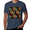 Hibiscus on brown TShirt Casual Loose Daily Wear TShirt
