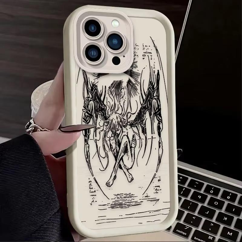 Ретро Богиня Панк Ангел Чехол для Телефона Для iPhone 17 Air 16 e 15 14 13 12 11 Pro Max Plus Mini SE 2020 2022 Funda Coque