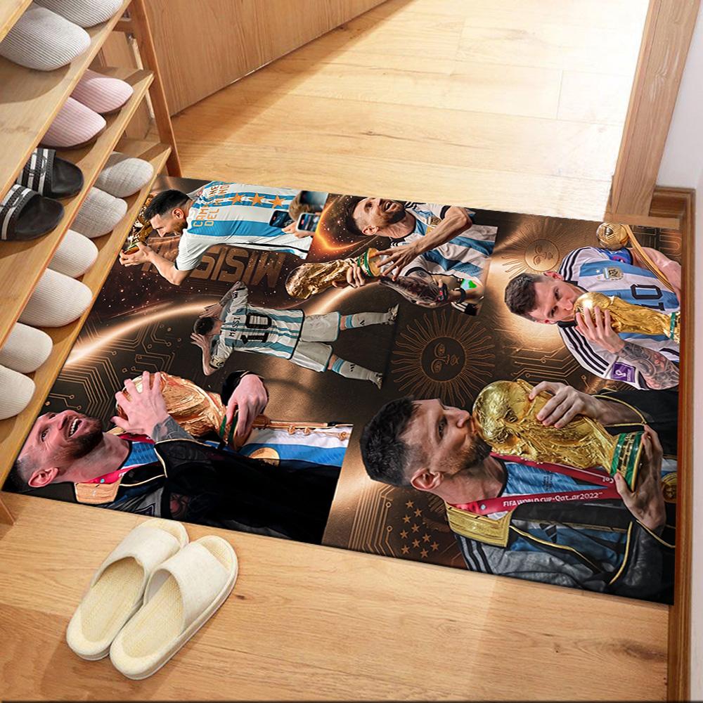 Messi 220 Floor Rug Office Rug Perfect for Entryway Kitchen Dormitory Study room Antislip Carpet Decorate Offices Birthday/Christmas Gift