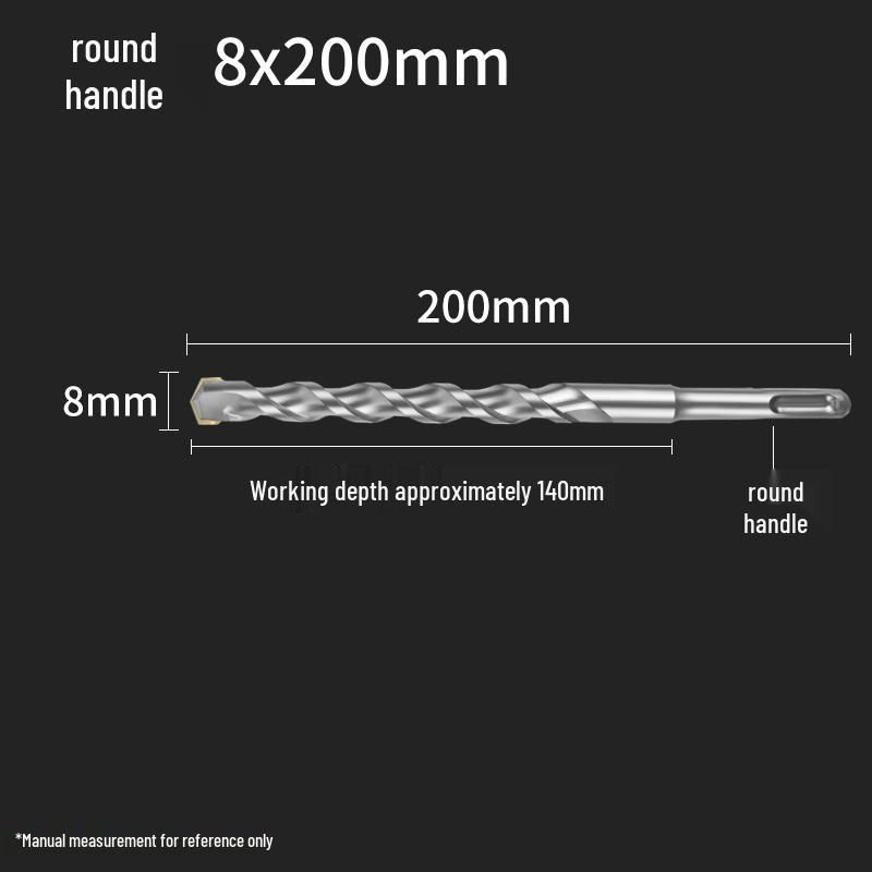 Сверло ударное 4-зубое с квадратным хвостовиком для бетона, сверло 2-зубое с круглым хвостовиком для расширения отверстий 150 мм