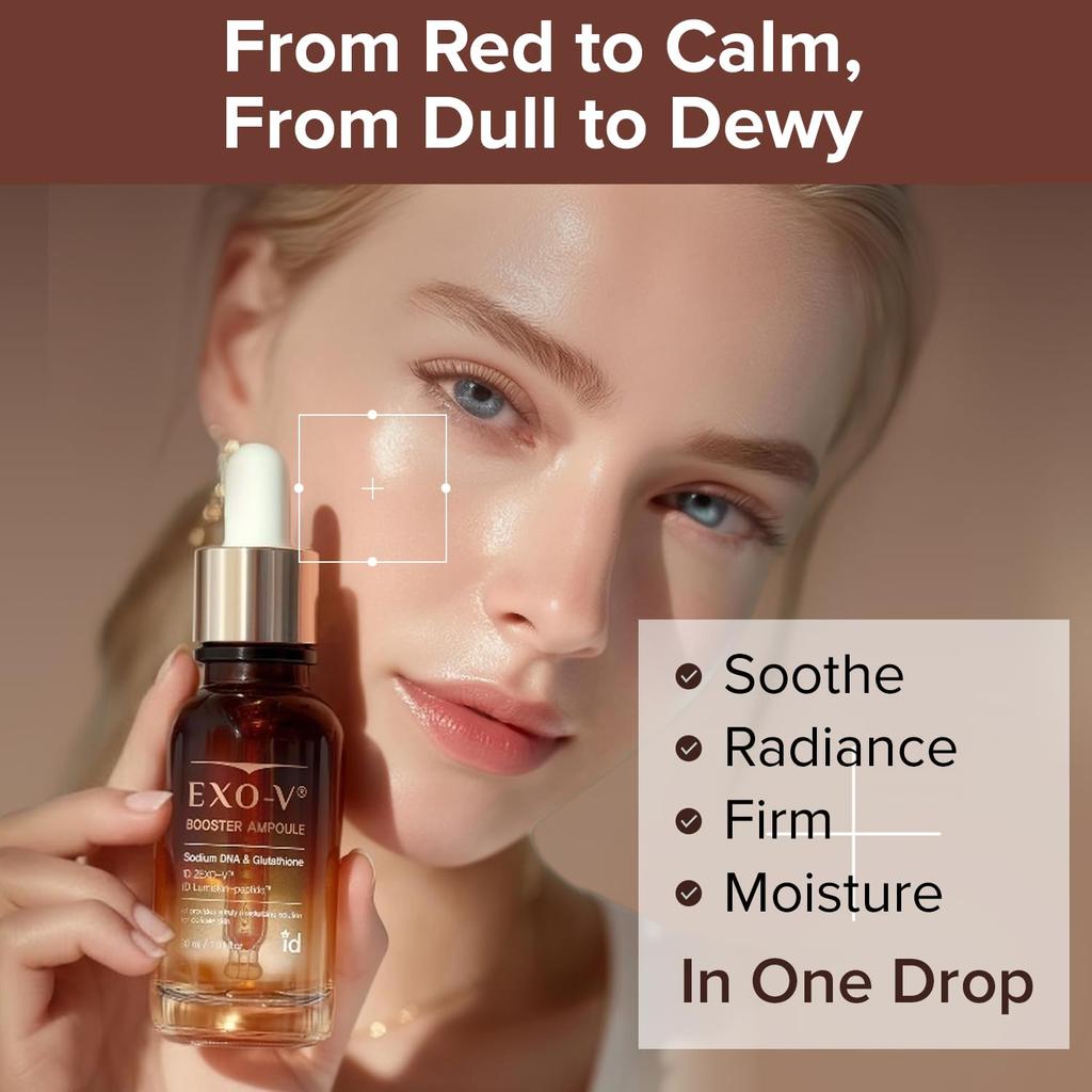 idplacosmetics EXO-V Booster Ampoule 30ml (1.01 fl oz) – Contains PDRN and Glutathione
