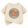 Cute Capybara Graphic Kids Tshirts Summer Short Sleeve Tees Cartoon Animal Boys Girls Clothes Kawaii Tops Y2K Children Tshirt