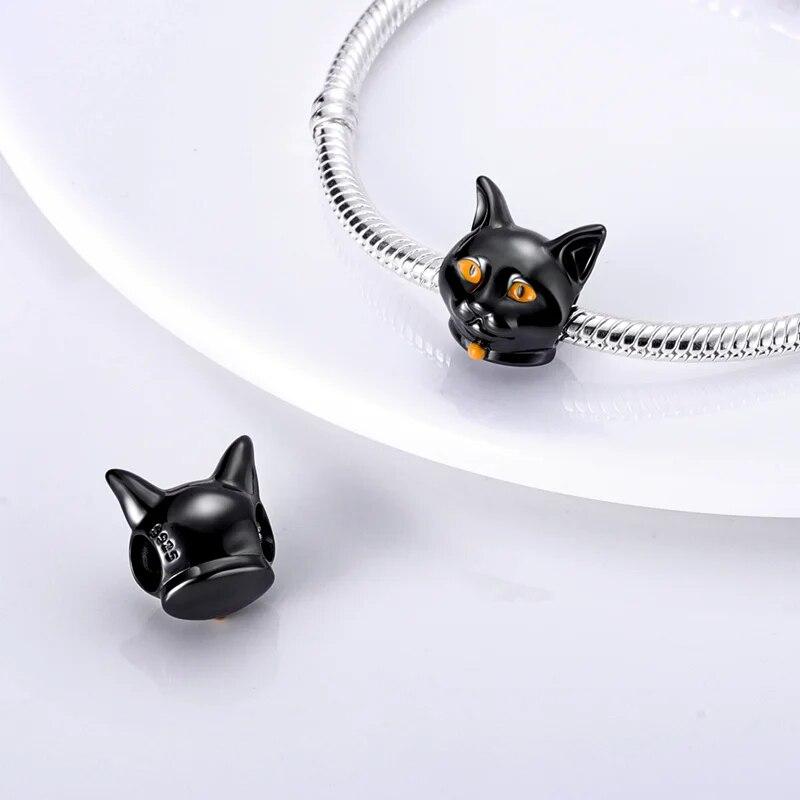 2023 Стерлингового Серебра 925 пробы Ленивый Кот Коллекция Подвески Подвески Бусины Отпечаток Лапы Подходит ОригинальныйНовый DIY Браслет Подарок Женские Ювелирные Изделия