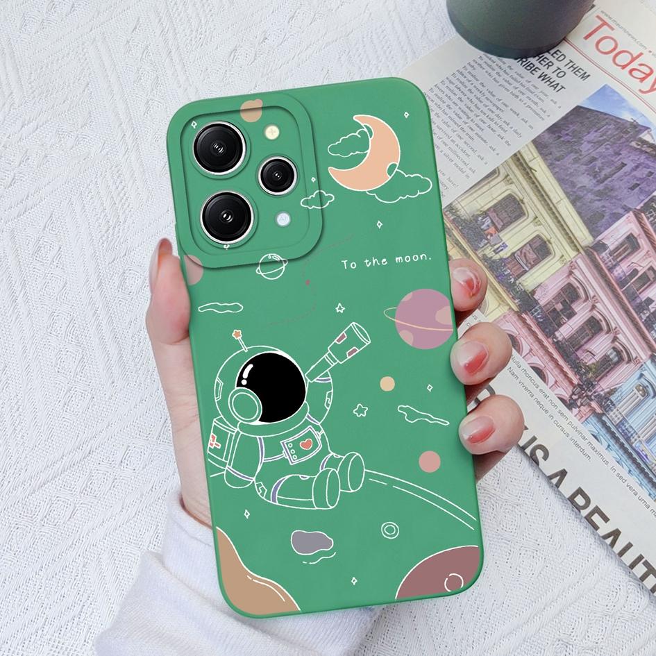 Для Xiaomi Redmi K60 12 10 9 8 9A 9C 10C 12C A1 + A2 + чехол для телефона противоударный матовый жидкий мягкий силиконовый чехол для телефона астронавта для Redmi бамперы