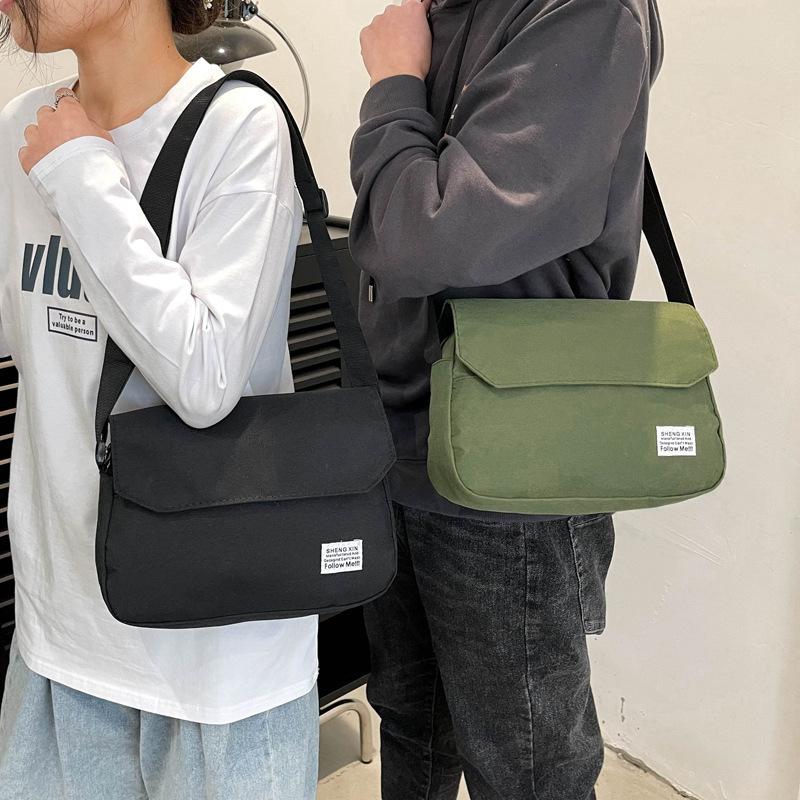 Мужская сумка сумка-мессенджер сумка через плечо горизонтальная сумка чехол женская сумка корейская версия простая сумка через плечо с напечатанным логотипом