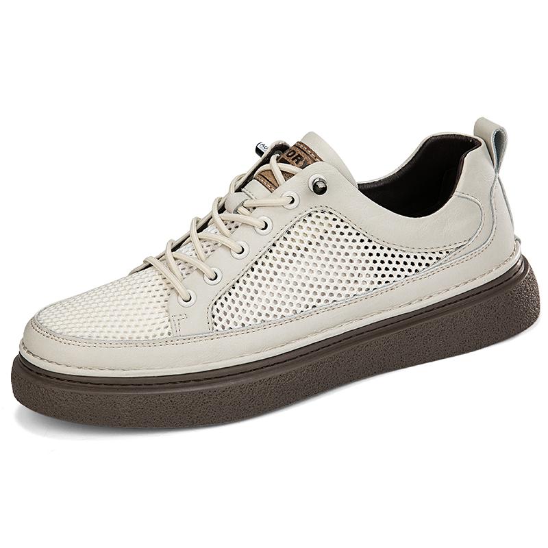 FashionLeisure Walk Casual Shoes Hollow Out Men's Oxford Shoes Breathable Summer Sneakers Lace-Up Men Outdoor Shoes Treking Shoes