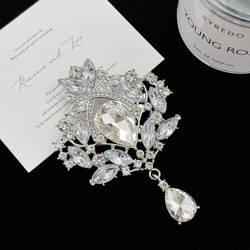 Европейско-американская преувеличенная большая брошь-подвеска в виде капли воды, цветок для груди, аксессуары для одежды для женщин