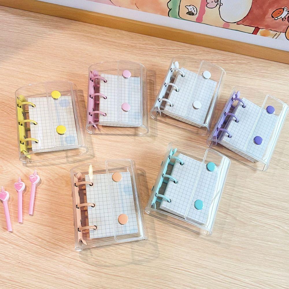 3-hole A8 binder Transparent Mini binder Waterproof Loose leaf notebook Diary