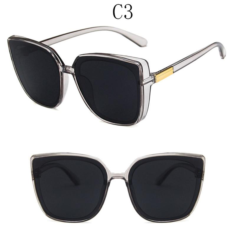 Fashion Cat Eye Sunglasses Women Oversized Big Frame Sunglasses Vintage Glasses Cool Sexy Sunglasses UV400