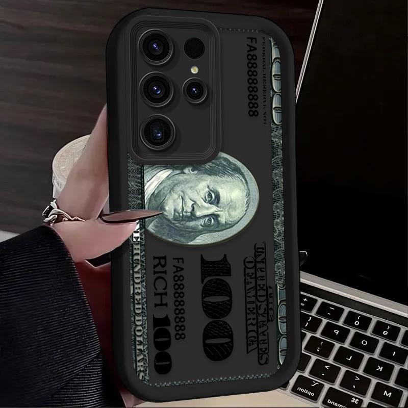 Популярный мягкий силиконовый чехол для телефона USD Dollar Для Samsung Galaxy S25 S24 S23 Ultra S22 S21 Plus FE A55 A54 A35 A15 5G Чехол