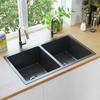 VidaXL Handmade Kitchen Sink Inset Sink Rectangular Sink Bowl Sink Home Interior Resistant Robust 145085