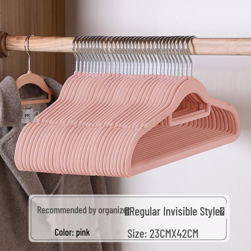 Ultra-Thin Non-Slip Flocked Clothes Hanger for Adults