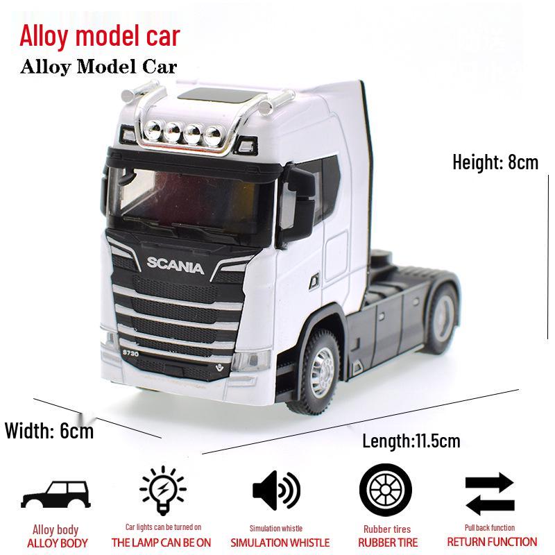 Модель контейнеровоза Scania из сплава - Двухъярусный полуприцеп-игрушка