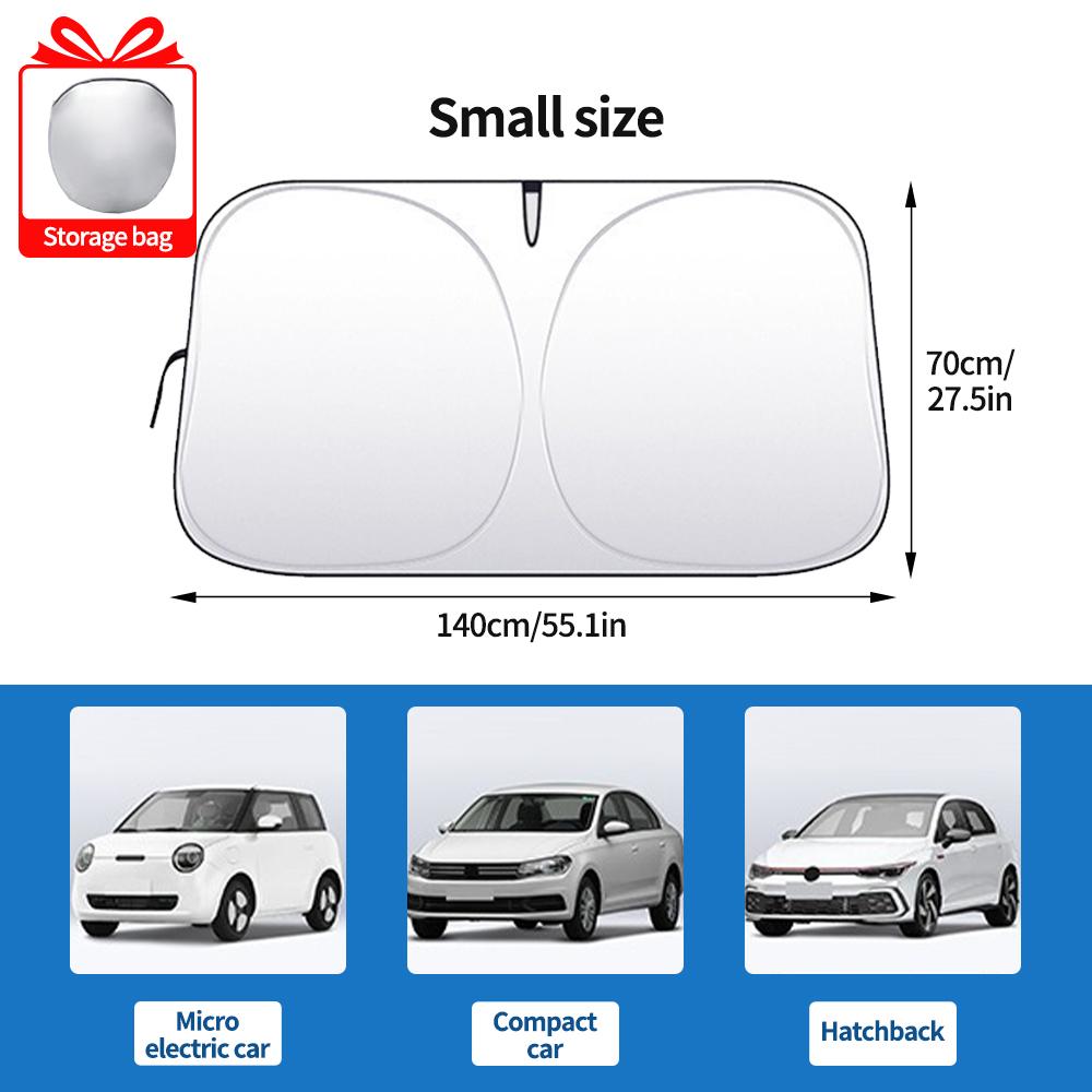 Car Sunshade Umbrella Parasol Cars Front Windshield with 360°Rotation Bendable Handle Car Sunshade for Summer Outdoor Protection