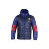 Nike Barcelona 21-22 Season Sports Casual Warm Hooded Cotton Jacket Men Jacket Navy-Blue DM0607-451