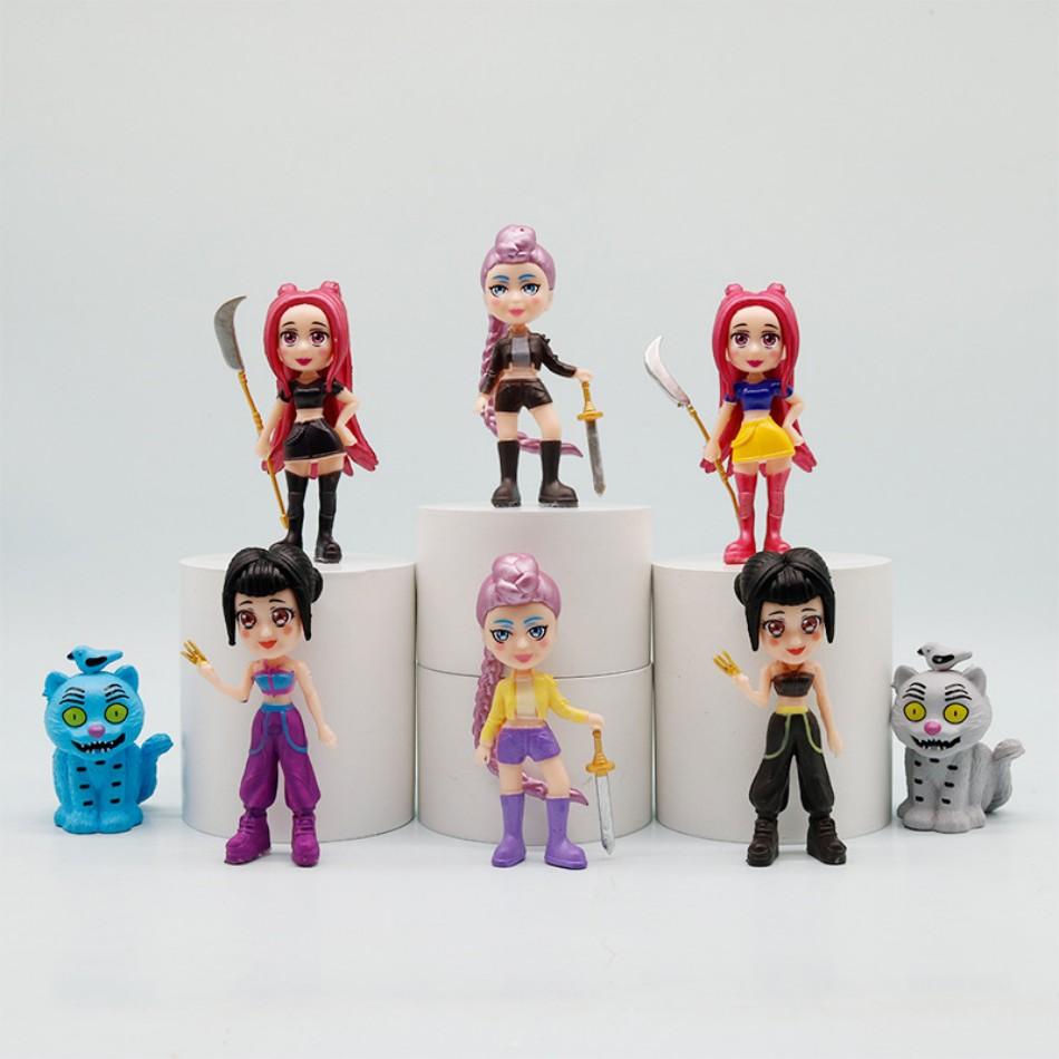НОВАЯ K-pop Фигурка Охотники на демонов Мультяшные Охотники Тигр Руми/Мира/Зои Фигурка ПВХ Настольное украшение Модель Кукла Игрушка Детский подарок