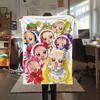 1Pc Magical DoReMi Print Flannel Blanket, High quality Comfortable for All Seasons, Home Decor, Warmth and Comfort, Perfect for Christmas Gifts