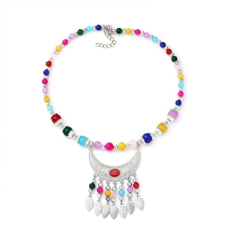 1 шт. Длинная цепочка Этнический стиль Украшения для волос Головные уборы Лоб Танцы Для женщин Лист Кисточка Ожерелье Богемия Головной убор