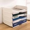 1Pcs Office Book Rack Desktop File Tray Stackable Paper Holder Shelf New A4 Document Organizer