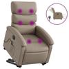 VidaXL Fauteuil Inclinable de Massage Électrique, Chaise de Relaxation avec Dossier et Repose-pied Réglables, Siège de 3204067