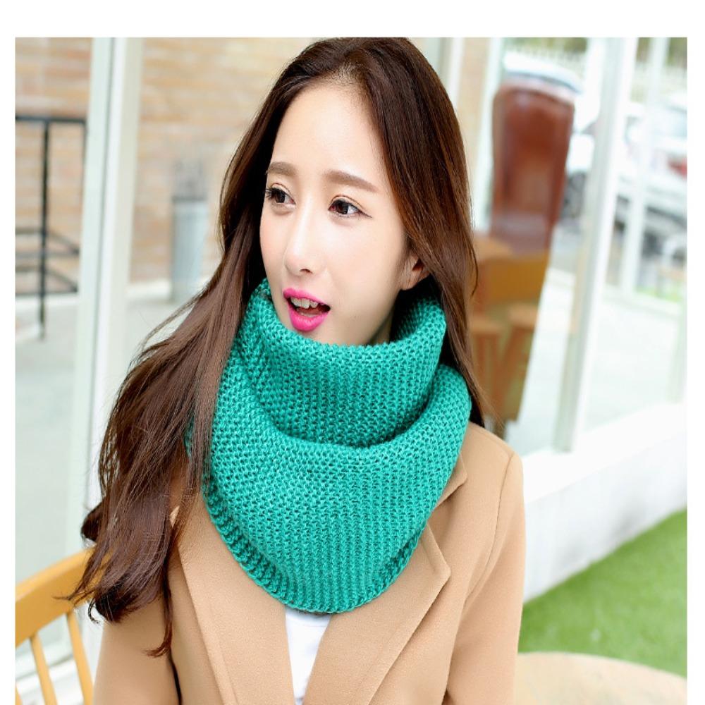 Утолщенный вязаный шарф-нагрудник, теплая труба, теплая защита шеи, зимние шарфы, осень-зима