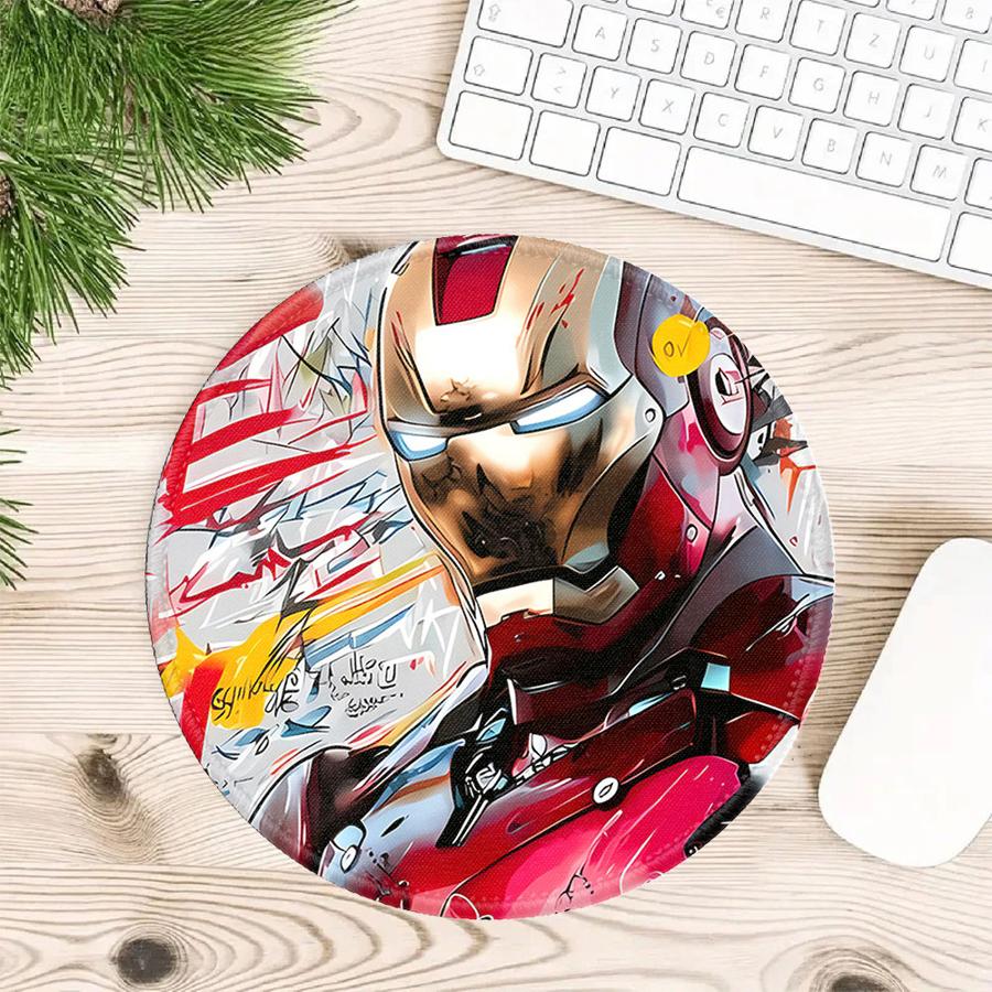 Marvel Железный Человек 1 шт. Коврик для мыши офисный Коврик для клавиатуры и мыши Настольные аксессуары Коврик для игровой консоли Коврик для компьютера и ноутбука оверлок
