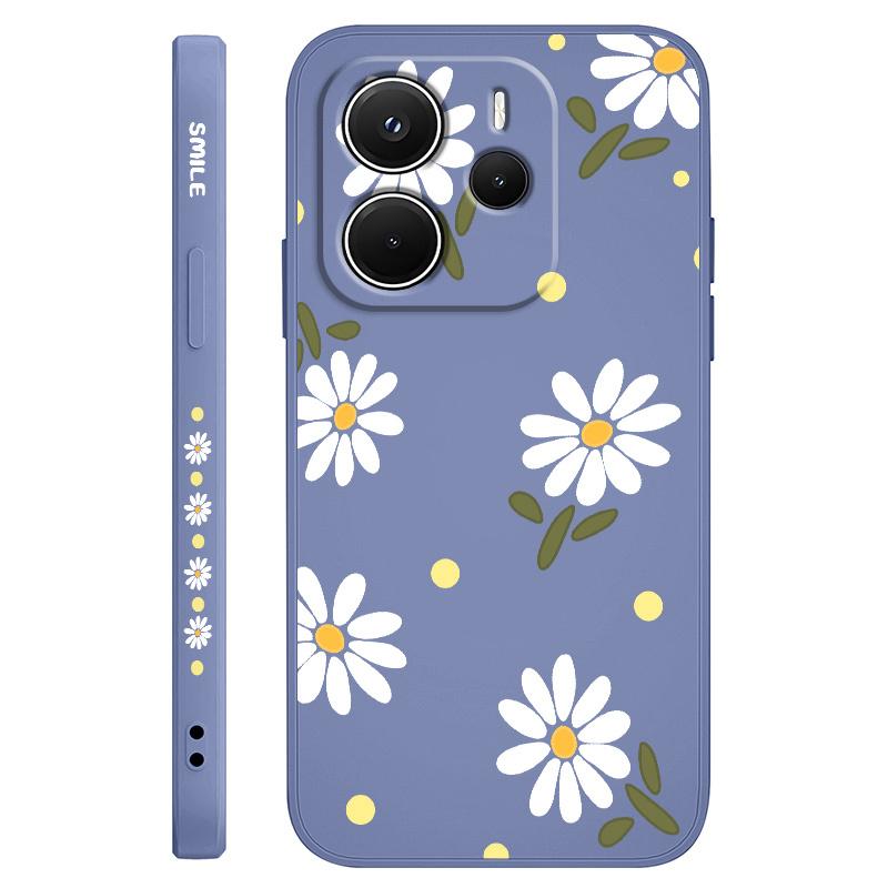 Элегантный чехол-ромашка для Samsung Galaxy A55 A35 A25 A15 5G A24 A23 A22 A32 A52 A52S A71 A72 A51 A05 4G Силиконовая крышка