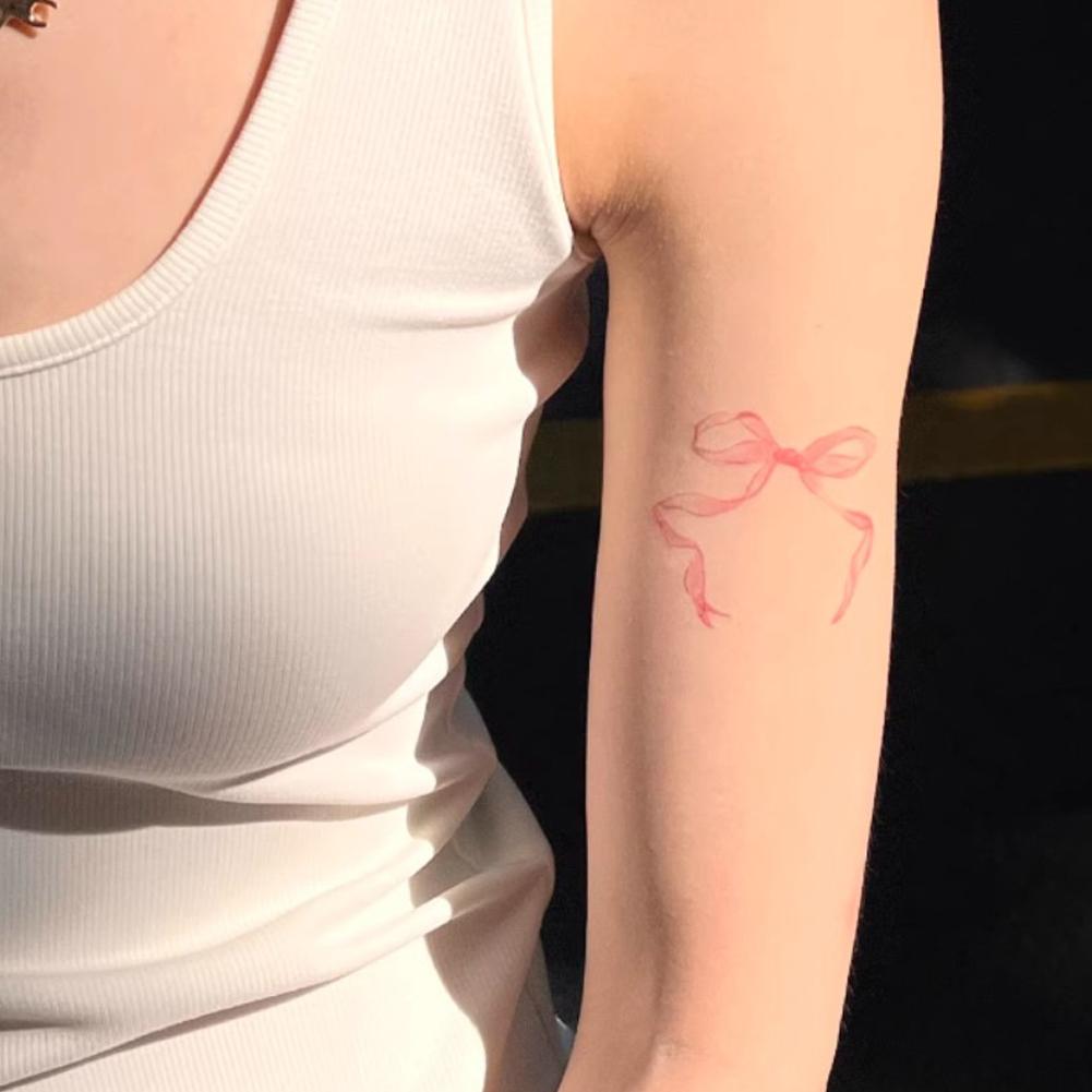 Девушка Красочная Бабочка Тату Наклейка Водонепроницаемая Нишевая Наклейка Тату Длинное Тату Натуральное Стойкое C5B0