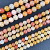 Золото Жадеиты Агаты Камень Натуральные Круглые Бусины 15" Нить Гладкие Свободные Разделительные Бусины 4/6/8/10/12мм для Изготовления Ювелирных Изделий DIY Браслеты Аксессуары