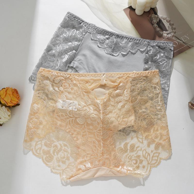 Ladies Sexy Lace Panties Summer Thin Seamless Mid Waist Breathable Ladies Panties