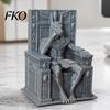 Stable Base Mini Figurine Anubis Sitting on Throne Statue, Palm-Sized 3D Printed Anti-bump Durable Ornament, Ancient Egyptian Style Sculpture