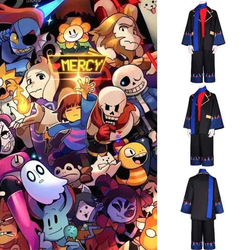 Костюм для косплея по игре Undertale Фриск Периферийный полиэстер Черный наряд