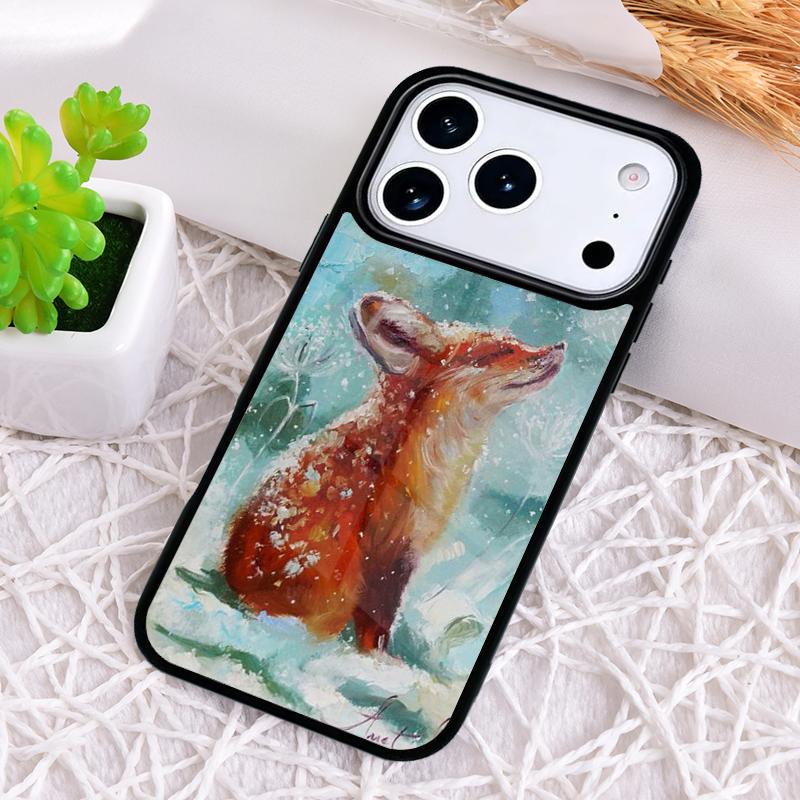 Чехол для телефона с рисунком лисы для iPhone 17 Air 16 15 11 12 14 13 Pro Max Ударопрочный чехол