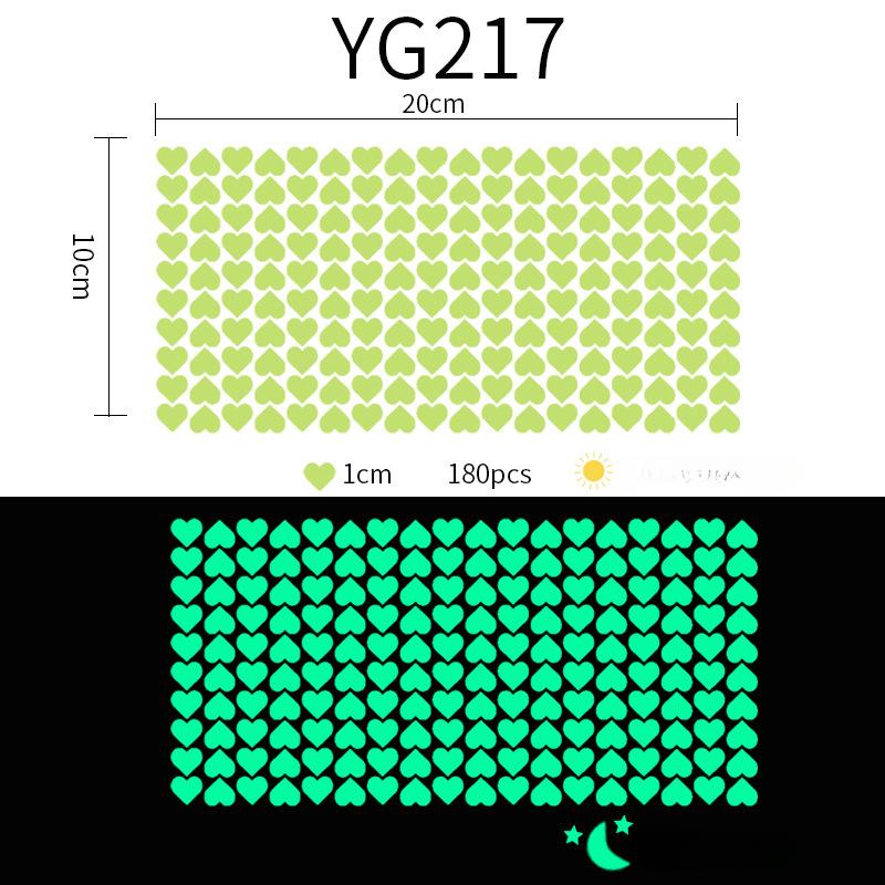 Glow-in-the-dark Stars Glow Wall Stickers Living Room Bedroom Switch Decoration Children's Room Dorm DIY Creative Glow-in-the Dark Stickers