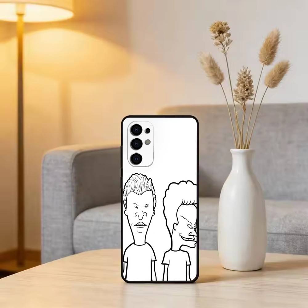 Beavis & B-Head Phone Case For Samsung S25,S24,S21,S22,S23,S30,Ultra,S20,Plus,Fe,Soft Silicone Black Cover