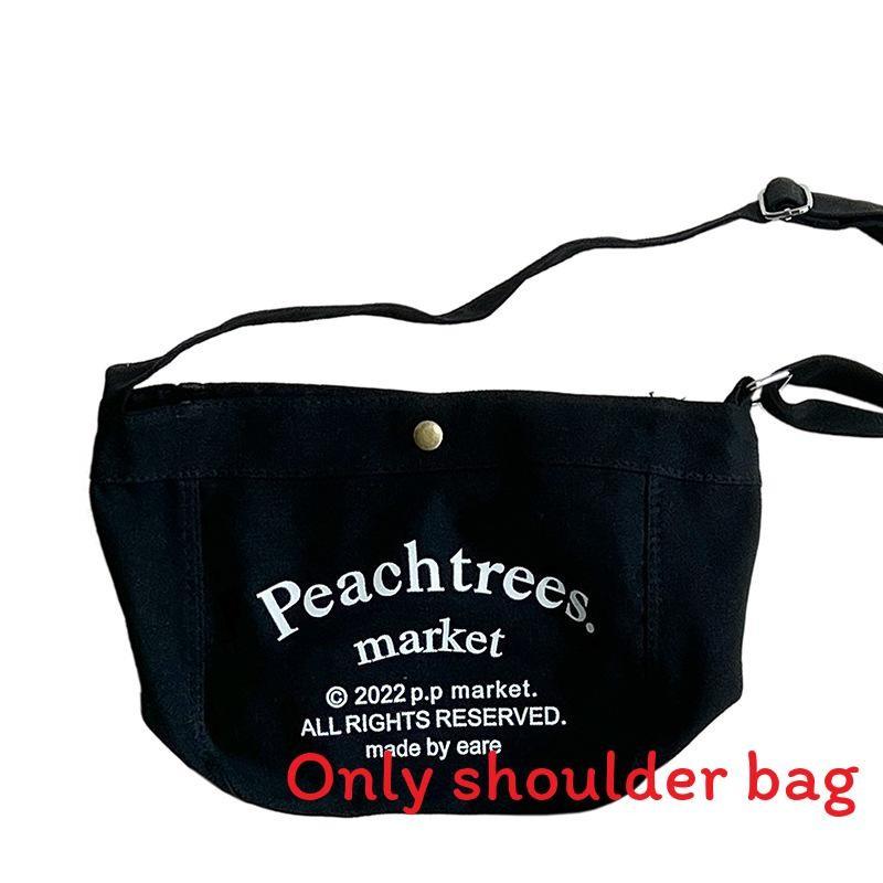 Детская холщовая сумка через плечо с принтом букв и большой вместимостью для повседневного использования