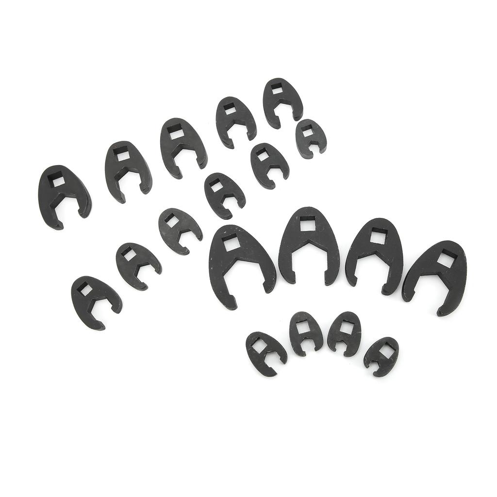 Crow's Foot Wrench Crowfoot Spanner Crow's Foot Wrench Metric Set 8‑32mm/0.3‑1.3in Cr‑Mo Steel with Toolbox Handtool