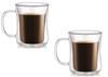 Glass Slender Cup of [Morning Place] Double-walled Mug, Double-walled, Heat-resistant, (set 2)
